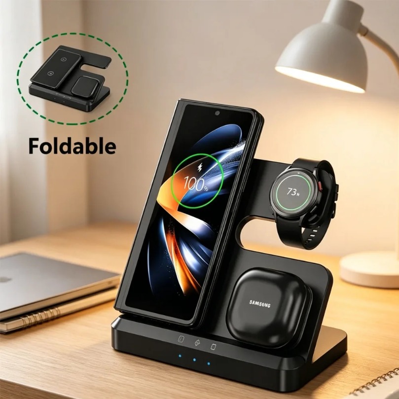 Cooling Rack Wire - 3-in-1 Schnelles Kabelloses Ladegerät für Samsung