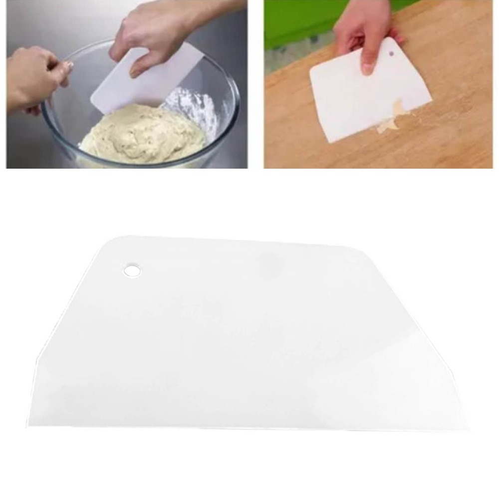 Bench Scraper Dough - Lebensmittelechter PP-Teigschaber Flexibler Feinschnitt-Teigschneider Leicht Abwaschbar