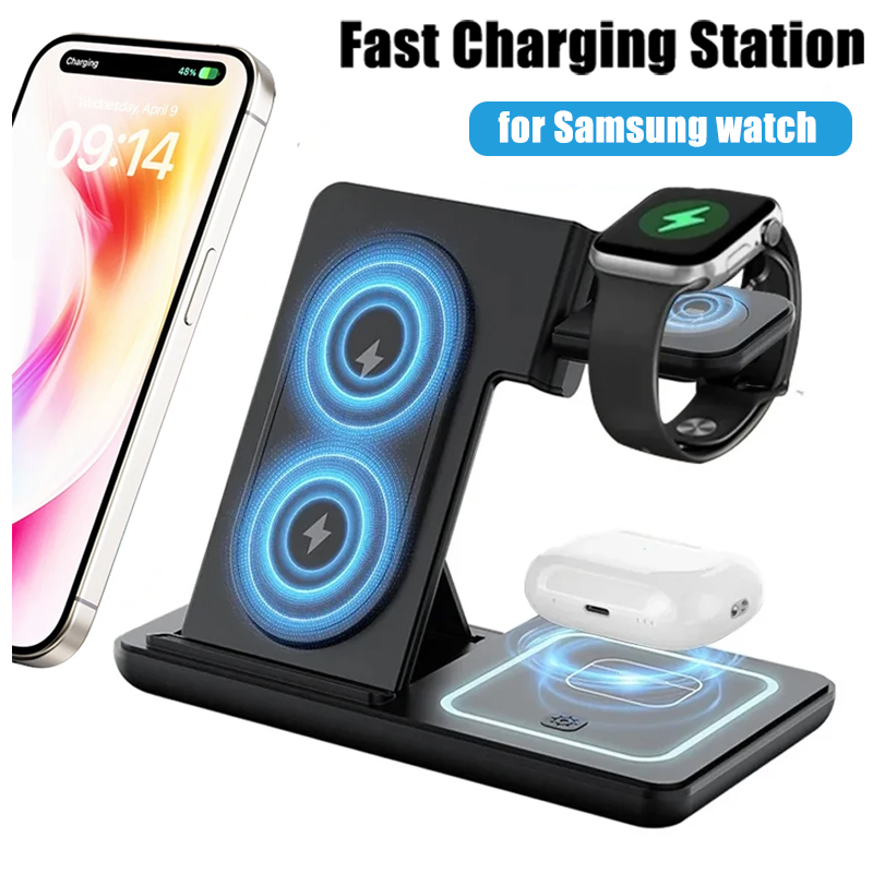 Cooling Rack Wire - 3-in-1 faltbarer kabelloser Ladegerät-Schreibtischständer für Samsung