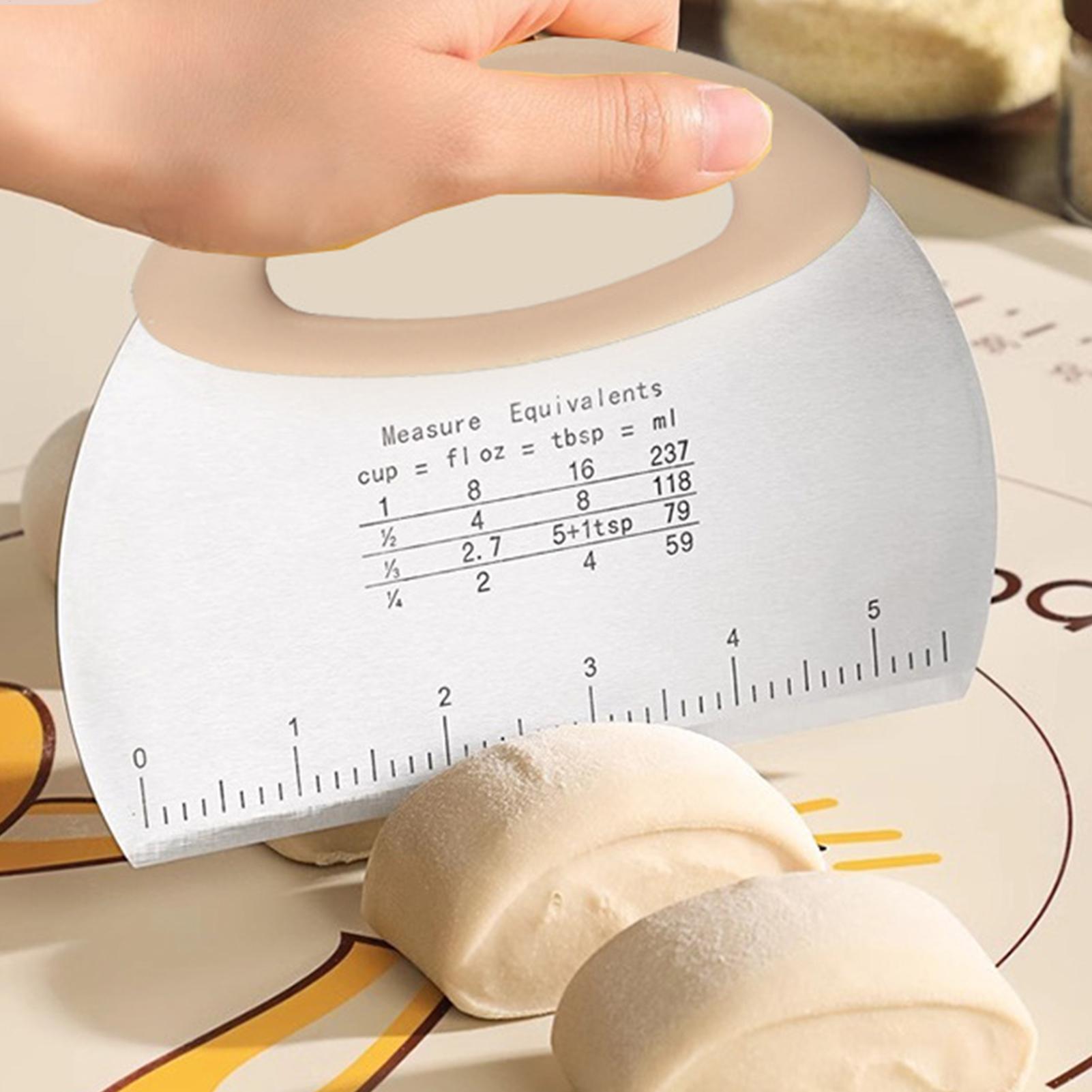 Bench Scraper Dough - Küchen-Teigschaber aus Edelstahl, Manueller Lebensmittelgeeigneter Teigschneider