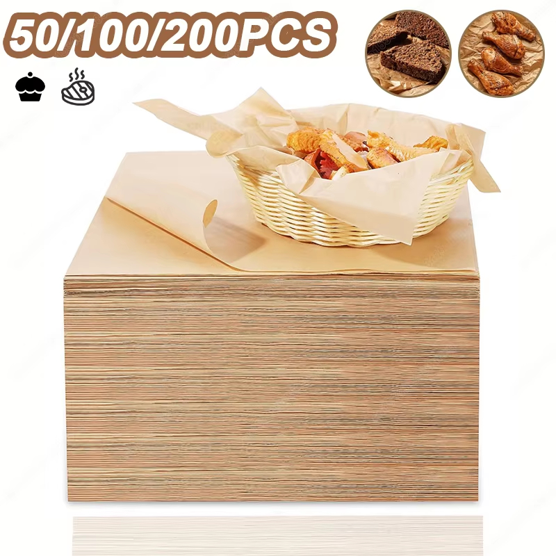 Kitchen Bakery - 50/100/200PCS Backpapier Pergament Backblech Ofen Luft