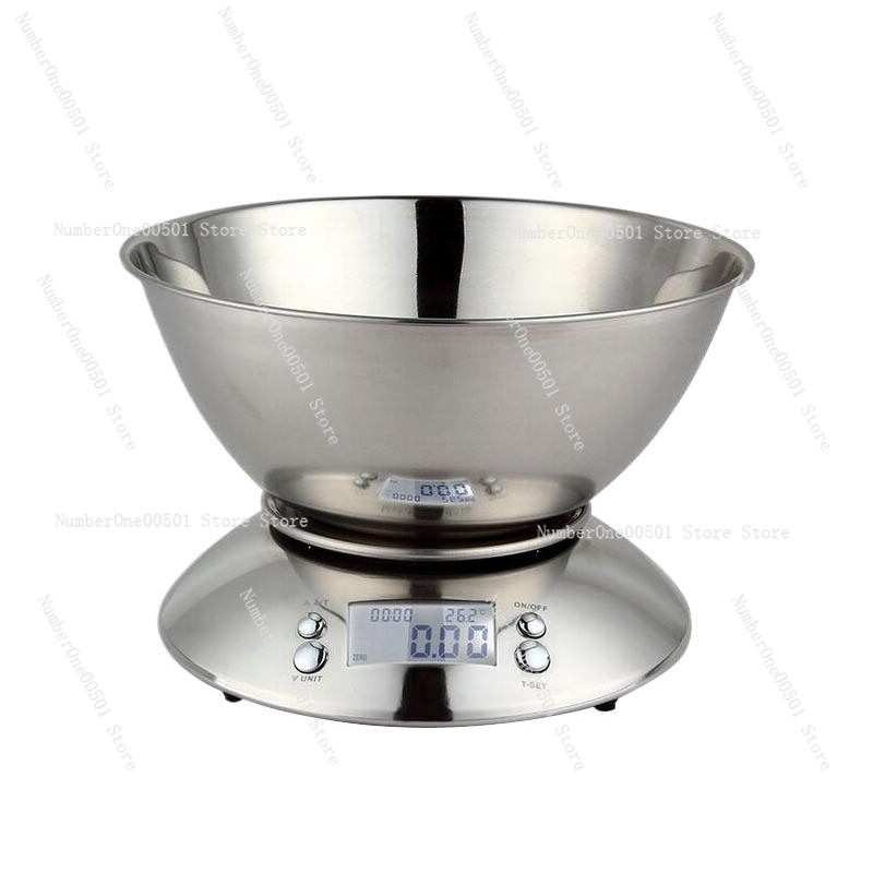 Kitchen Baking Bowls - Digitale Küchenwaage, Lebensmittelwaage aus Edelstahl mit
