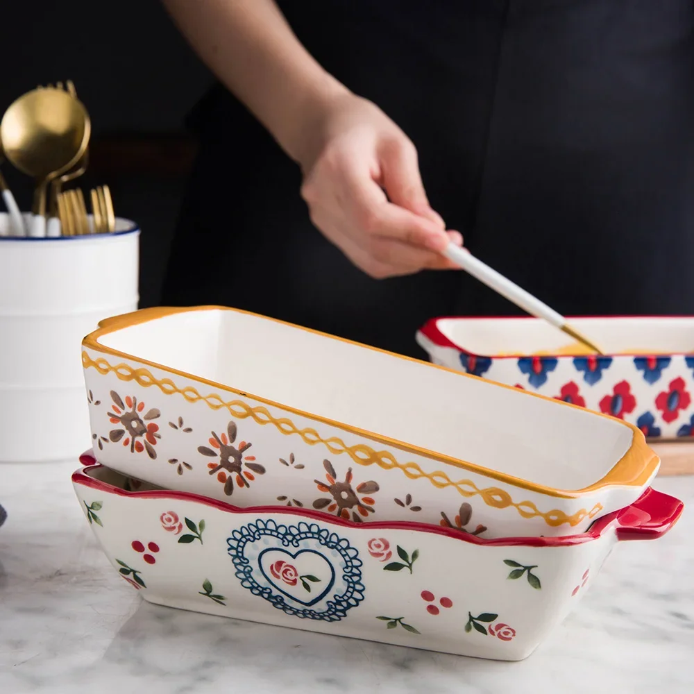 Kitchen Oven Baking Pans - Keramik Backform Braten Lasagne Pfanne Rechteckige
