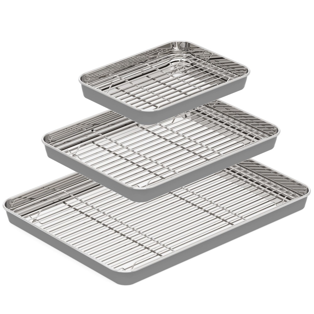 Cooling Rack Wire - Edelstahl-Backblech mit Drahtgitter, gleichmäßig erhitzende, langlebige
