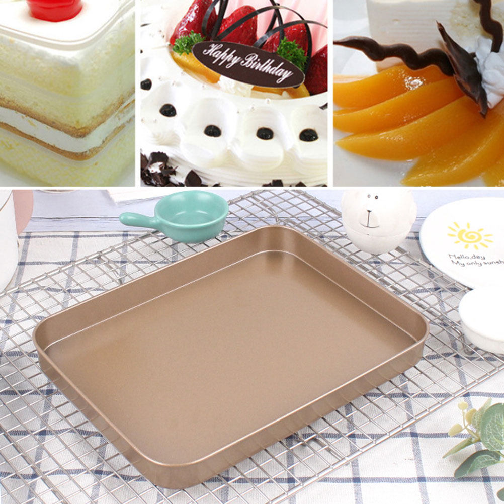 Kitchen Oven Baking Pans - Rechteckige Kuchenform aus Kohlenstoffstahl, 10 Zoll,
