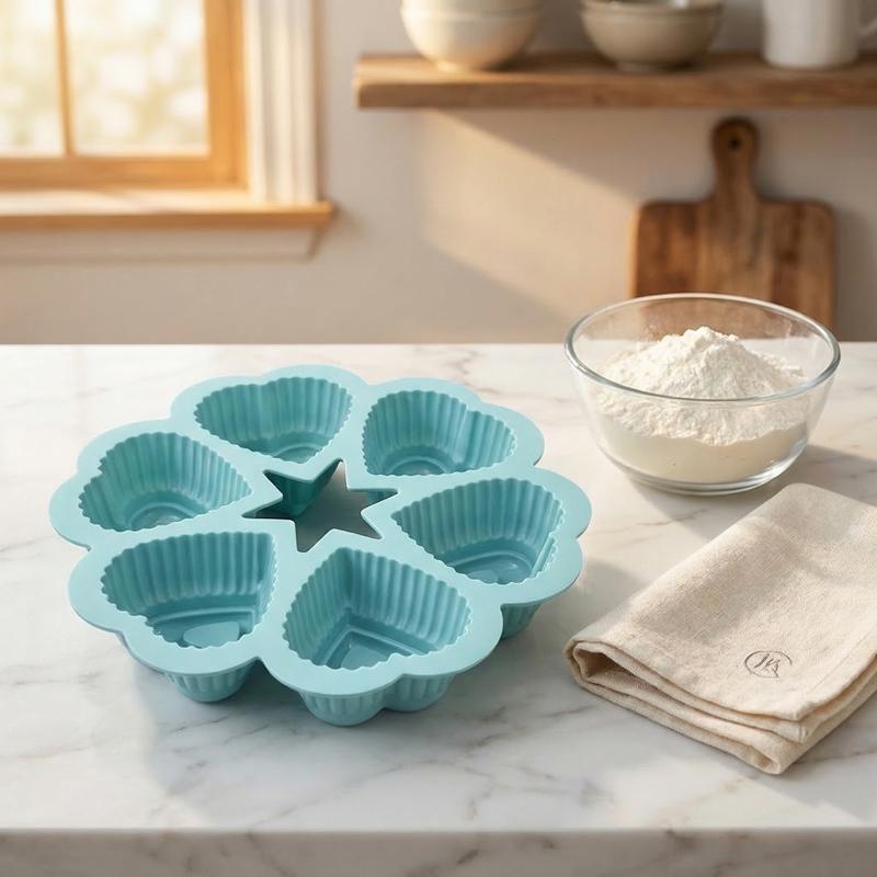 Kitchen Essentials Baking Tray - Antihaft-Silikon Herzförmige Kuchenform Backblech für Schokolade