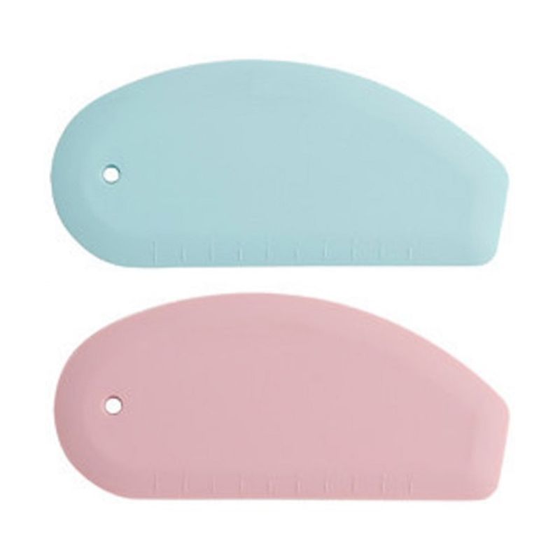 Bench Scraper Dough - AEE2-Silikon-Schüsselschaber, flexibel, gebogene Kante, Lebensmittelqualität, Tischteigschaber,