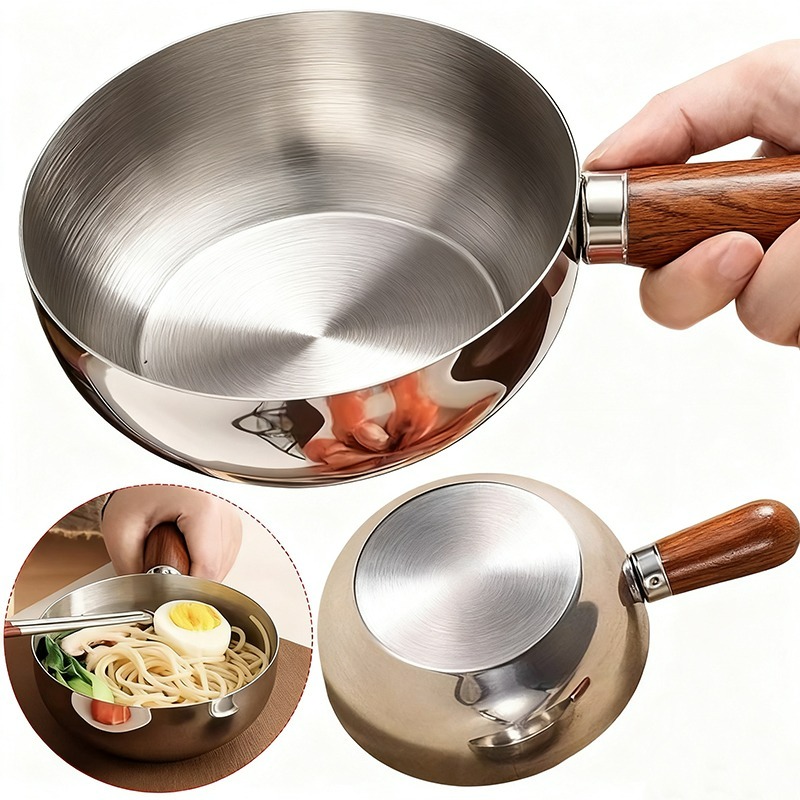 Edelstahl-Topf mit Walnussholz – Kitchen Baking Bowls Bewertung und Preis