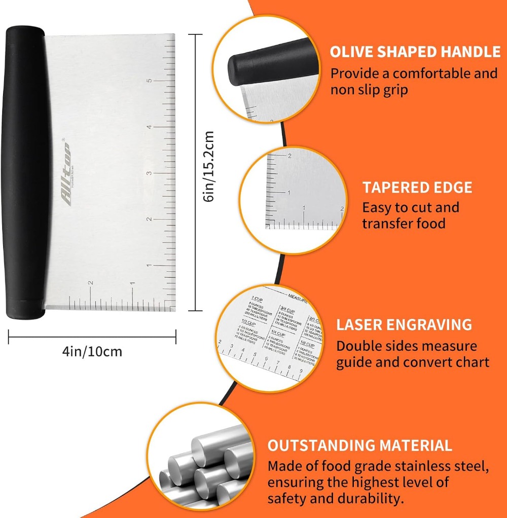 Edelstahl-Teigschaber & -Schne – Bench Scraper Dough Bewertung und Preis