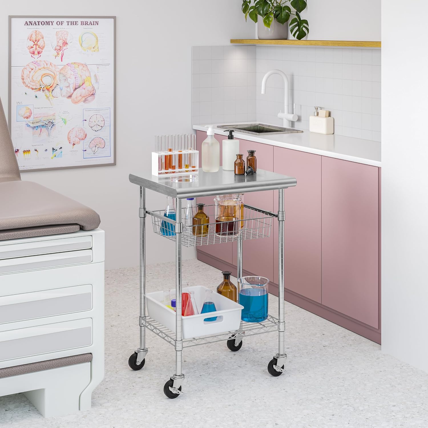 Edelstahl-Arbeitstischwagen fü – Kitchen Baking Cart Bewertung und Preis