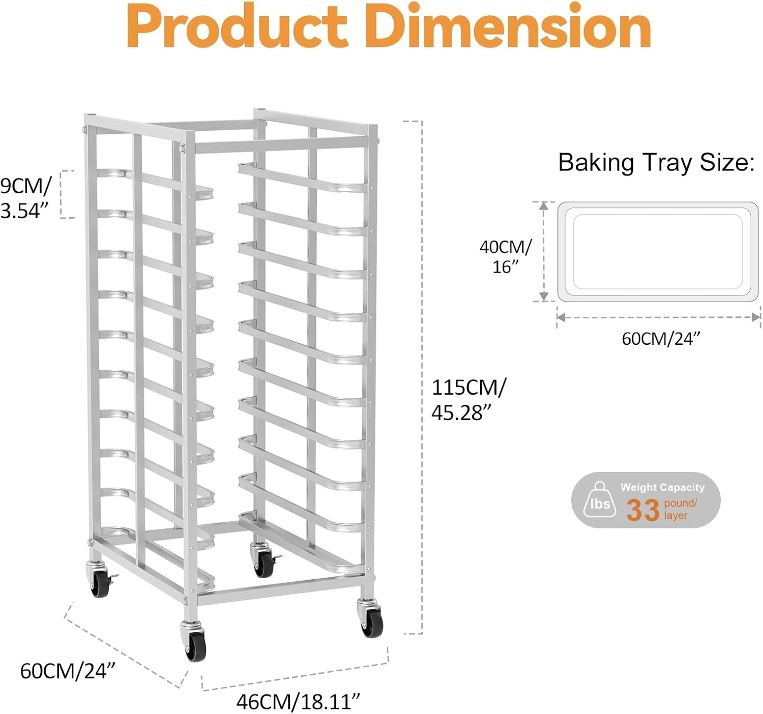 Kommerzieller Edelstahl-Backwa – Kitchen Baking Cart Bewertung und Preis