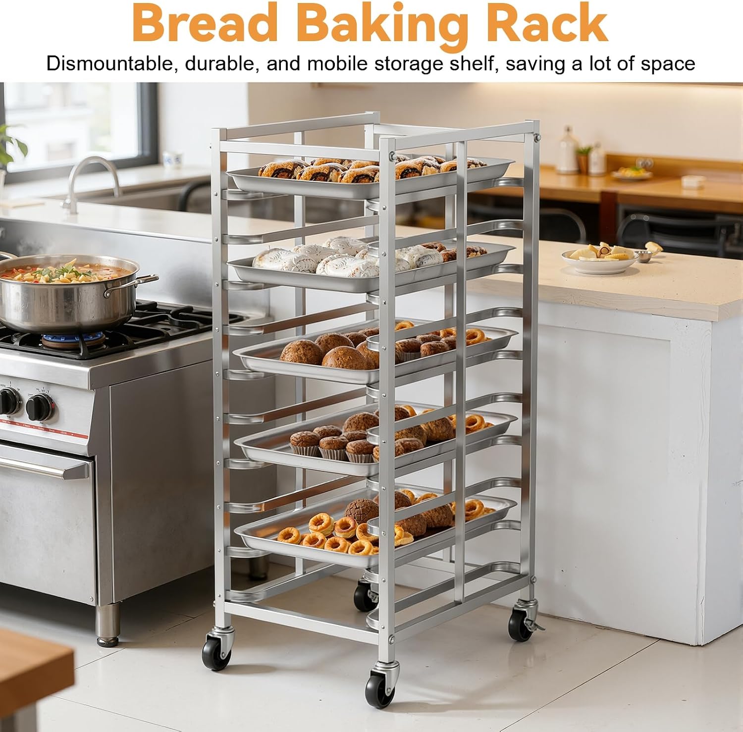 Kommerzieller Edelstahl-Backwa – Kitchen Baking Cart Bewertung und Preis