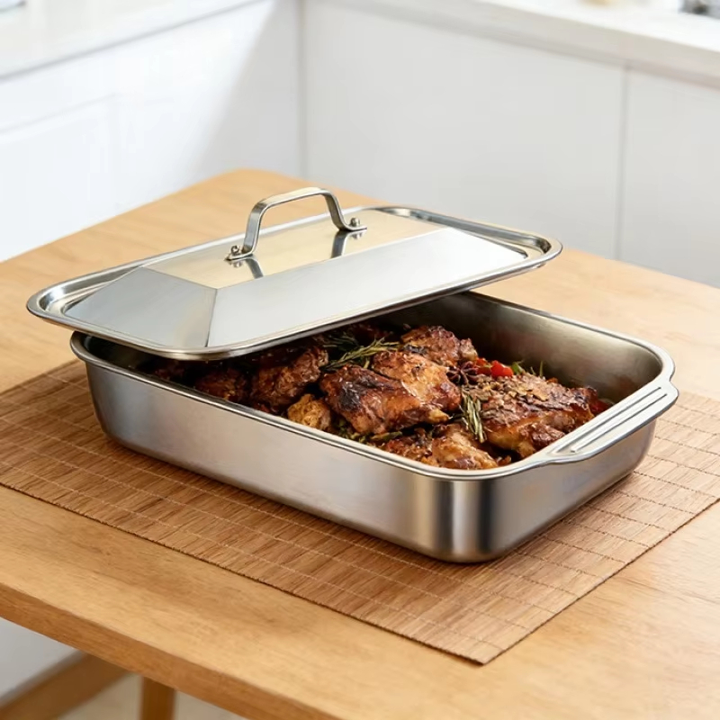 Edelstahl-Backform mit Deckel  – Kitchen Oven Baking Pans Bewertung und Preis