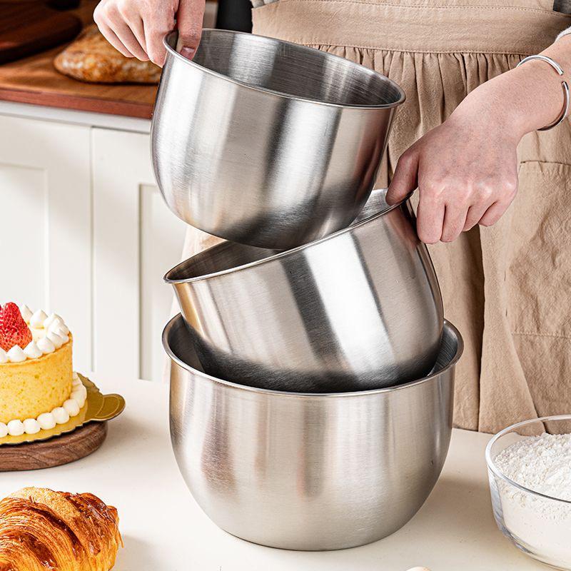 1 Stück Edelstahl-Rührschüssel – Kitchen Baking Bowls Bewertung und Preis