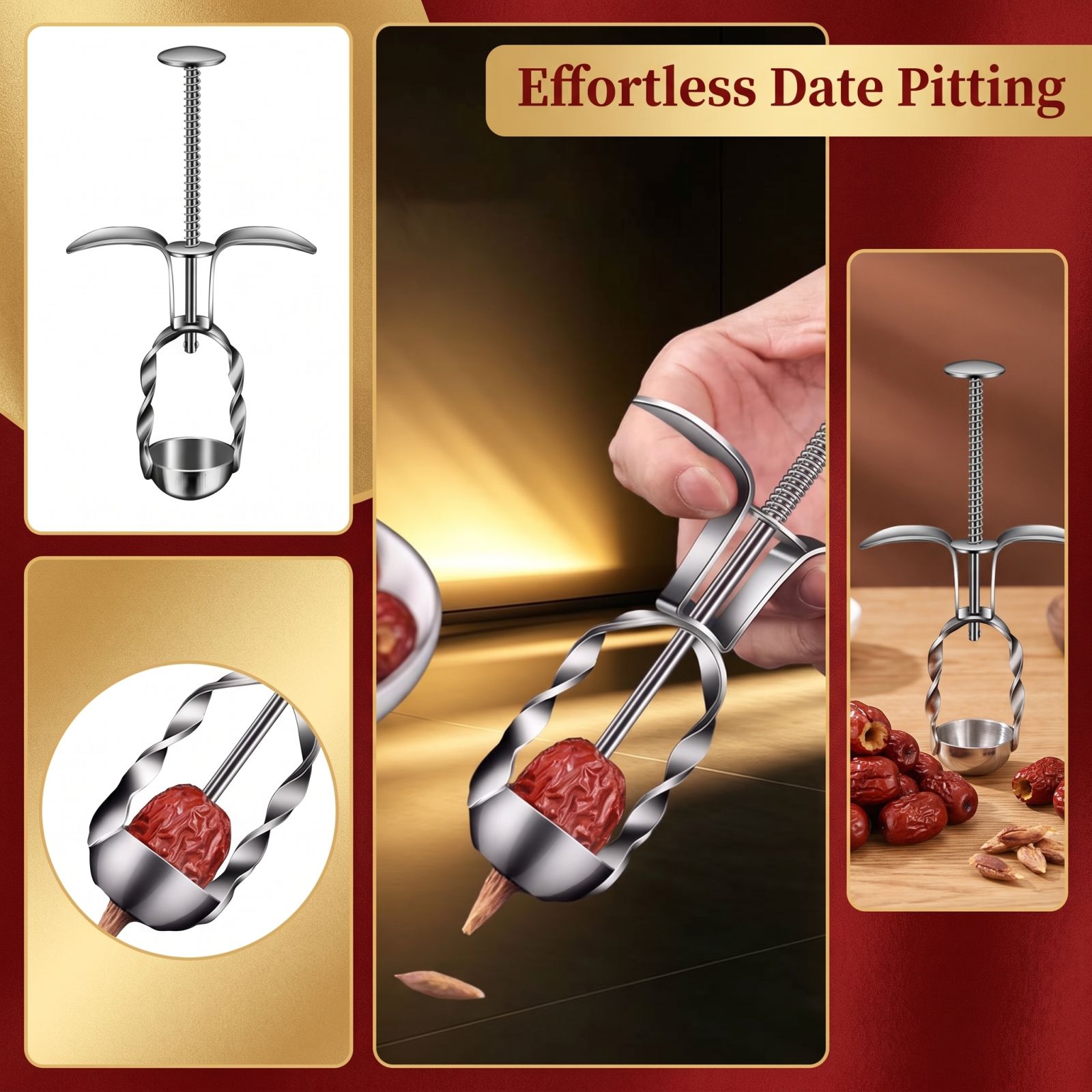 Edelstahl-Dattelentkerner für  – Kitchen And Baking Tools Bewertung und Preis