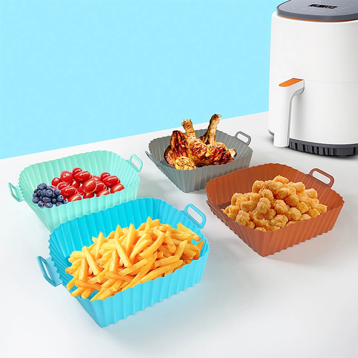 Silikon-Fritteusenform, Luftfr – Kitchen Oven Baking Pans Bewertung und Preis